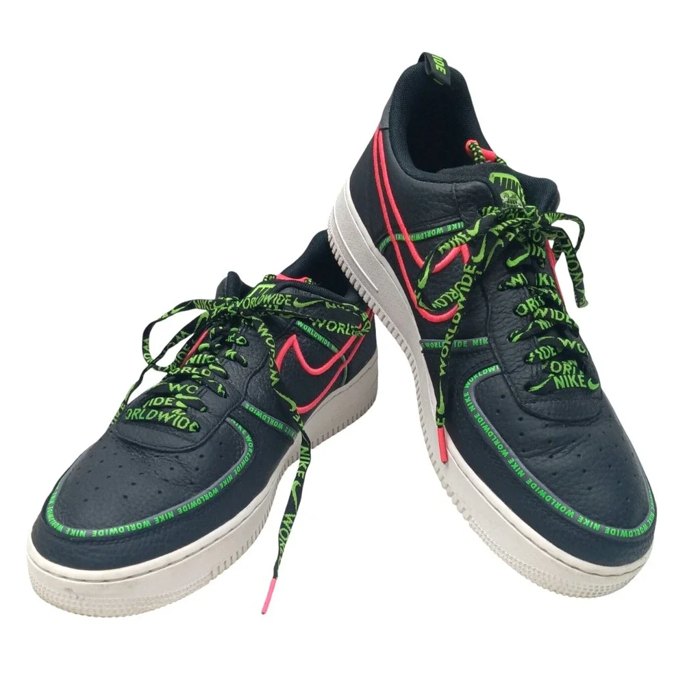 Nike Air‎ Force 1 Premium Worldwide Pack - Black Green CK7213-001 / Size: 12